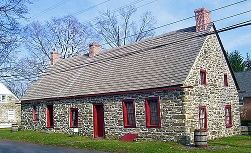 Historic stone house on Huguenot Street