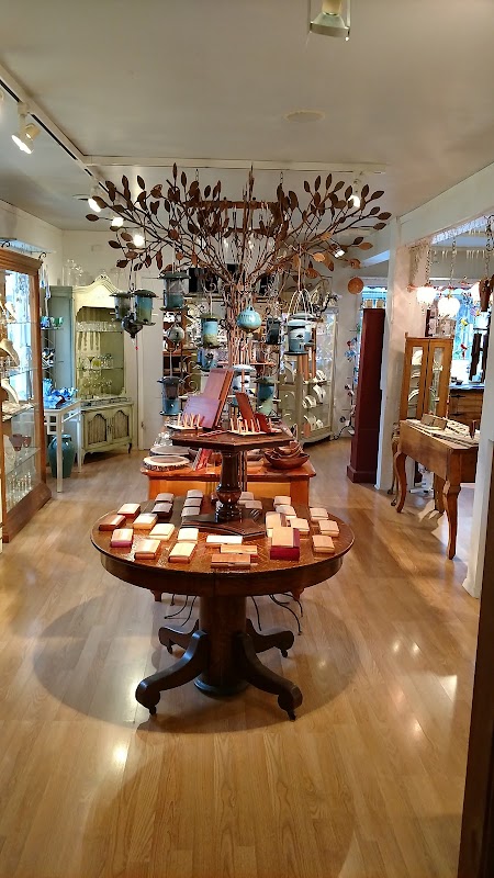 The jewelry and gift displays inside Isabella's Treasures in New Paltz